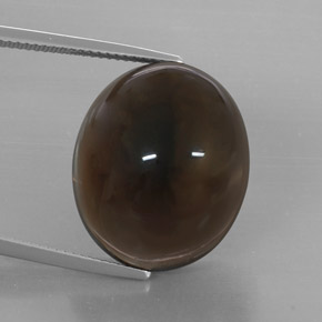 32.19 ct Brown Smoky Quartz Stone, Natural Smoky Quartz in Oval Cabochon Shape for Sale