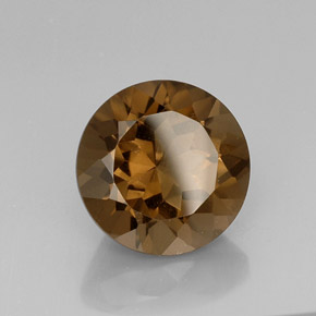 11.14 ct Brown Smoky Quartz Stone, Natural Smoky Quartz in Round Facet Shape for Sale