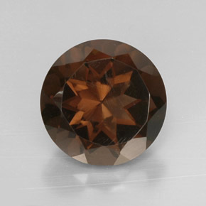 11.41 ct Brown Smoky Quartz Gemstone, Smoky Quartz Gem in Round Facet Shape for Sale.