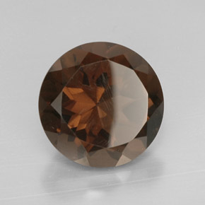 11.41 ct Brown Smoky Quartz Stone, Natural Smoky Quartz in Round Facet Shape for Sale