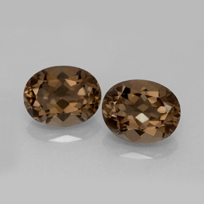 5.23 ct Brown Smoky Quartz Gemstone, Smoky Quartz Gem in Oval Facet Shape for Sale.