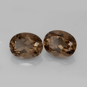 5.23 ct Brown Smoky Quartz Stone, Natural Smoky Quartz in Oval Facet Shape for Sale