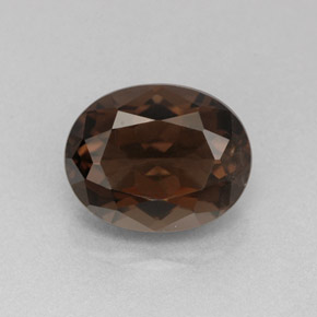 2.75 ct Brown Smoky Quartz Gemstone, Smoky Quartz Gem in Oval Facet Shape for Sale.
