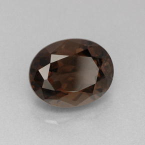 2.75 ct Brown Smoky Quartz Stone, Natural Smoky Quartz in Oval Facet Shape for Sale
