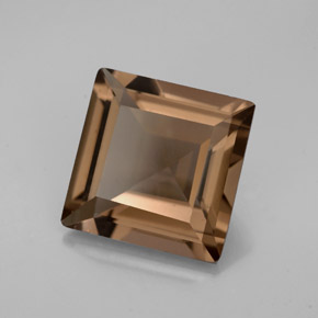 3.70 ct Brown Smoky Quartz Stone, Natural Smoky Quartz in Square Facet Shape for Sale