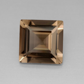 3.88 ct Brown Smoky Quartz Stone, Natural Smoky Quartz in Square Facet Shape for Sale