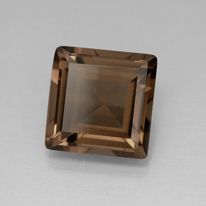 4.05 ct Brown Smoky Quartz Stone, Natural Smoky Quartz in Square Facet Shape for Sale