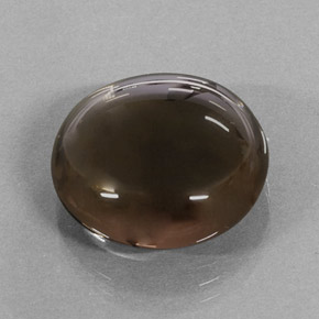 15.68 ct Brown Smoky Quartz Gemstone, Smoky Quartz Gem in Round Cabochon Shape for Sale.