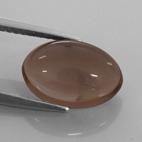 3.67 ct Brown Smoky Quartz Stone, Natural Smoky Quartz in Oval Cabochon Shape for Sale