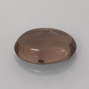 3.17 ct Brown Smoky Quartz Gemstone, Smoky Quartz Gem in Oval Cabochon Shape for Sale.