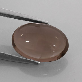 3.17 ct Brown Smoky Quartz Stone, Natural Smoky Quartz in Oval Cabochon Shape for Sale