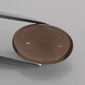 3.08 ct Brown Smoky Quartz Stone, Natural Smoky Quartz in Oval Cabochon Shape for Sale