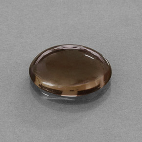 3.28 ct Brown Smoky Quartz Stone, Natural Smoky Quartz in Oval Cabochon Shape for Sale