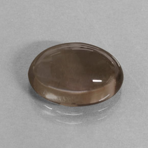 3.61 ct Brown Smoky Quartz Gemstone, Smoky Quartz Gem in Oval Cabochon Shape for Sale.