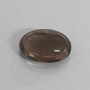 3.50 ct Brown Smoky Quartz Gemstone, Smoky Quartz Gem in Oval Cabochon Shape for Sale.