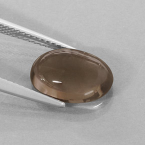 3.59 ct Brown Smoky Quartz Stone, Natural Smoky Quartz in Oval Cabochon Shape for Sale
