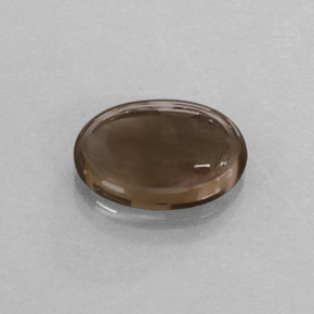 3.24 ct Brown Smoky Quartz Gemstone, Smoky Quartz Gem in Oval Cabochon Shape for Sale.