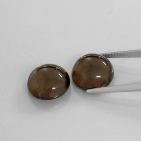 Smoky Quartz Gemstone in 12 mm (calibrated) Size for Sale, Smoky Quartz Stone in Smoky Brown Color