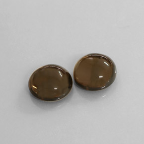 13.09 ct Brown Smoky Quartz Stone, Natural Smoky Quartz in Round Cabochon Shape for Sale