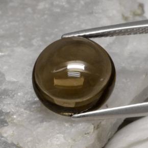 5.62 ct Brown Smoky Quartz Stone, Natural Smoky Quartz in Round Cabochon Shape for Sale