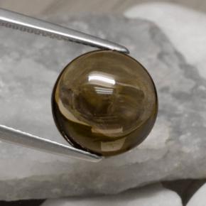 5.78 ct Brown Smoky Quartz Stone, Natural Smoky Quartz in Round Cabochon Shape for Sale