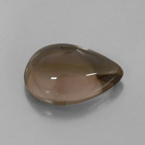 4.05 ct Brown Smoky Quartz Stone, Natural Smoky Quartz in Pear Cabochon Shape for Sale