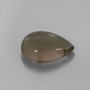 3.83 ct Brown Smoky Quartz Stone, Natural Smoky Quartz in Pear Cabochon Shape for Sale