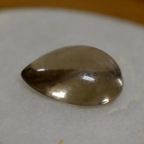 4.19 ct Brown Smoky Quartz Stone, Natural Smoky Quartz in Pear Cabochon Shape for Sale