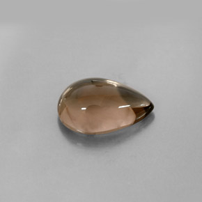 3.68 ct Brown Smoky Quartz Stone, Natural Smoky Quartz in Pear Cabochon Shape for Sale