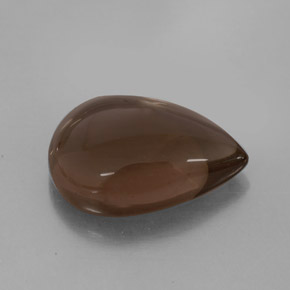 3.86 ct Brown Smoky Quartz Stone, Natural Smoky Quartz in Pear Cabochon Shape for Sale