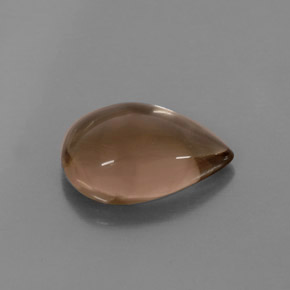 3.55 ct Brown Smoky Quartz Stone, Natural Smoky Quartz in Pear Cabochon Shape for Sale