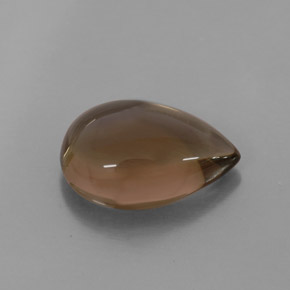 4.06 ct Brown Smoky Quartz Stone, Natural Smoky Quartz in Pear Cabochon Shape for Sale