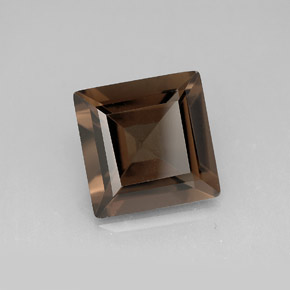 3.96 ct Brown Smoky Quartz Gemstone, Smoky Quartz Gem in Square Facet Shape for Sale.