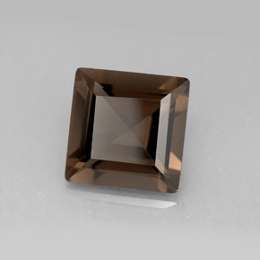 3.96 ct Brown Smoky Quartz Stone, Natural Smoky Quartz in Square Facet Shape for Sale