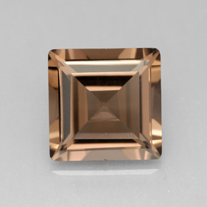 4.06 ct Brown Smoky Quartz Gemstone, Smoky Quartz Gem in Square Facet Shape for Sale.