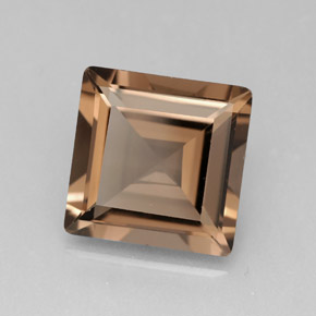 4.06 ct Brown Smoky Quartz Stone, Natural Smoky Quartz in Square Facet Shape for Sale