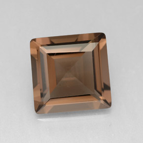 3.83 ct Brown Smoky Quartz Gemstone, Smoky Quartz Gem in Square Facet Shape for Sale.