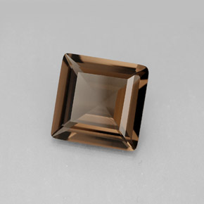 3.35 ct Brown Smoky Quartz Stone, Natural Smoky Quartz in Square Facet Shape for Sale