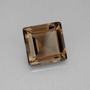 4.28 ct Brown Smoky Quartz Stone, Natural Smoky Quartz in Square Facet Shape for Sale