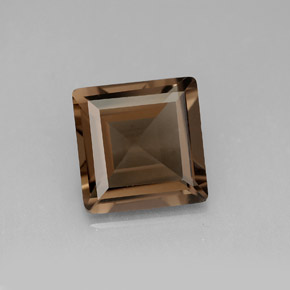 3.93 ct Brown Smoky Quartz Gemstone, Smoky Quartz Gem in Square Facet Shape for Sale.
