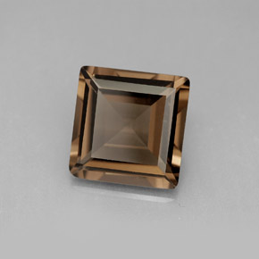 3.93 ct Brown Smoky Quartz Stone, Natural Smoky Quartz in Square Facet Shape for Sale