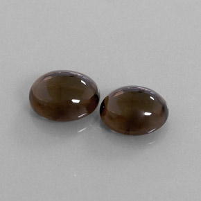 7.59 ct Brown Smoky Quartz Gemstone, Smoky Quartz Gem in Oval Cabochon Shape for Sale.