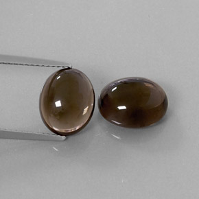 7.59 ct Brown Smoky Quartz Stone, Natural Smoky Quartz in Oval Cabochon Shape for Sale