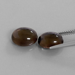 Smoky Quartz Gemstone in 11 x 9 mm (calibrated) Size for Sale, Smoky Quartz Stone in Smoky Brown Color