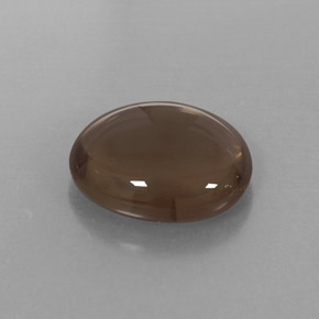 2.98 ct Brown Smoky Quartz Gemstone, Smoky Quartz Gem in Oval Cabochon Shape for Sale.