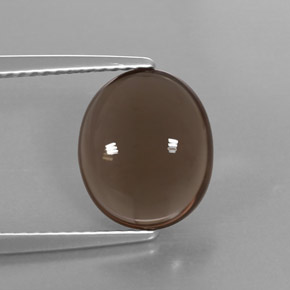 2.98 ct Brown Smoky Quartz Stone, Natural Smoky Quartz in Oval Cabochon Shape for Sale