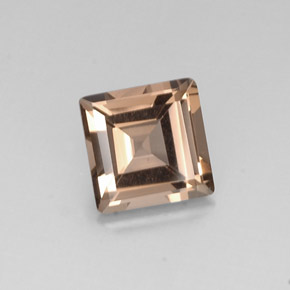 4.05 ct Brown Smoky Quartz Gemstone, Smoky Quartz Gem in Square Facet Shape for Sale.
