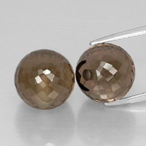 Smoky Quartz Gemstone in 10 x 9.4 mm Size for Sale, Smoky Quartz Stone in Smoky Brown Color