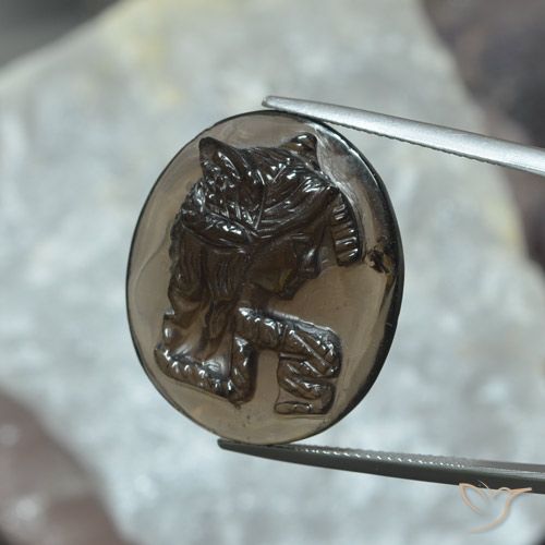 28.30ct Natural Medium Brown Smoky Quartz, Oval, Translucent