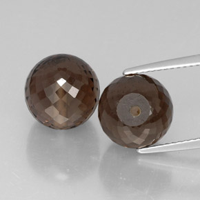 Smoky Quartz Gemstone in 10.2 x 9.8 mm Size for Sale, Smoky Quartz Stone in Smoky Brown Color